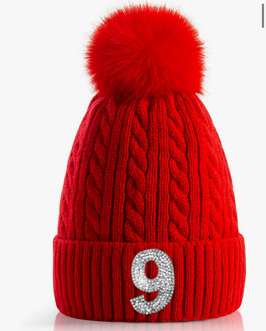 bling pom hat
